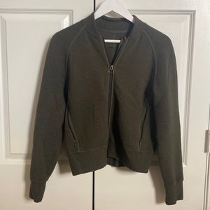 Lululemon green x zip up sweater
